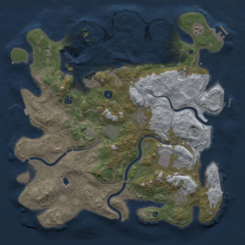 Rust Map: Procedural Map, Size: 4250, Seed: 2323, 16 Monuments