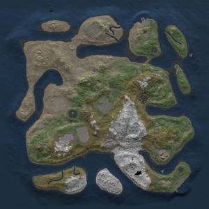 Thumbnail Rust Map: Procedural Map, Size: 3500, Seed: 1881208598, 16 Monuments