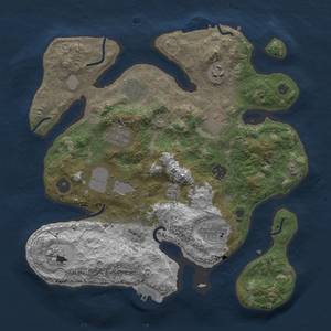 Thumbnail Rust Map: Procedural Map, Size: 3500, Seed: 1269840888, 17 Monuments