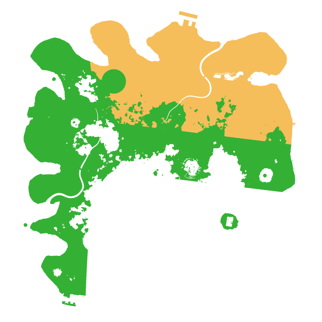 Biome Rust Map: Procedural Map, Size: 3500, Seed: 13513