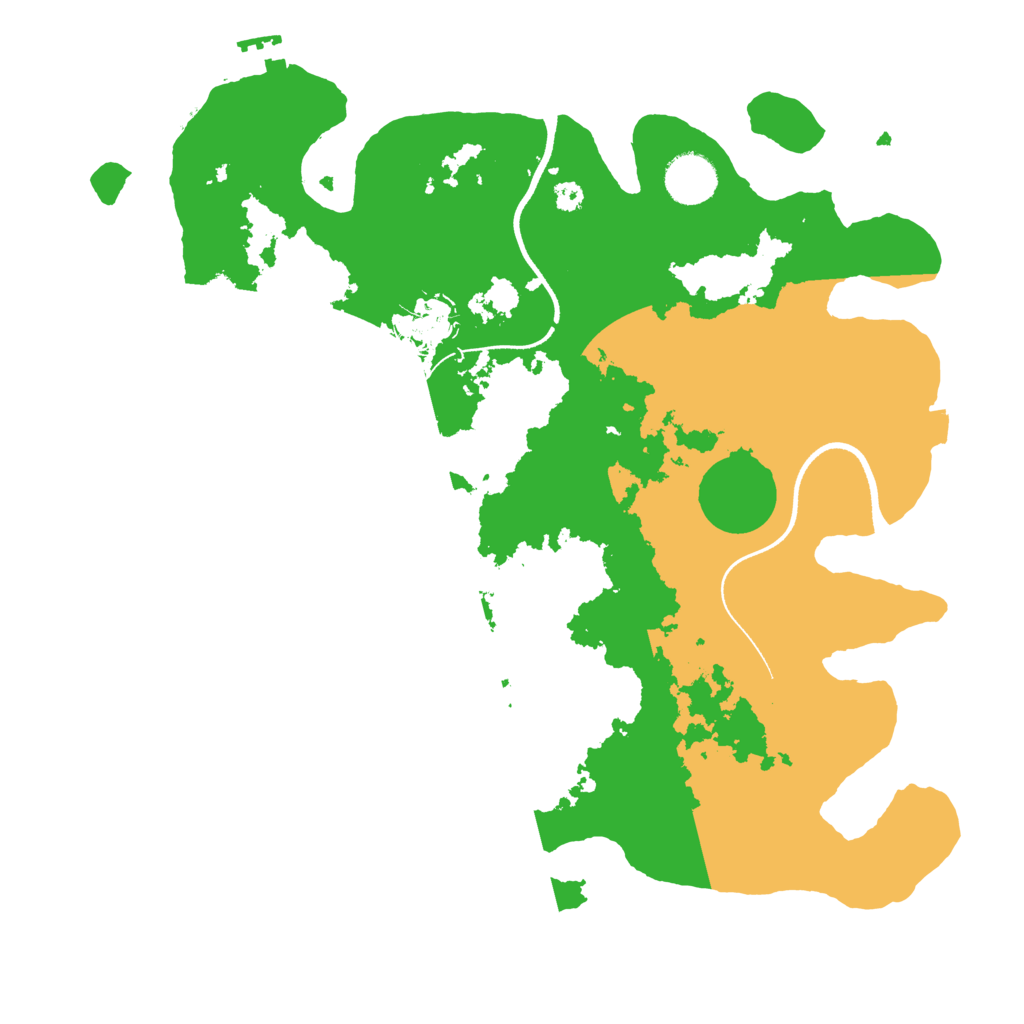 Biome Rust Map: Procedural Map, Size: 3500, Seed: 8497