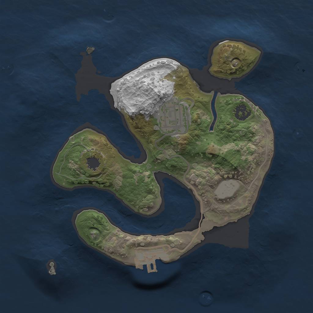 Rust Map: Procedural Map, Size: 2000, Seed: 31915, 7 Monuments