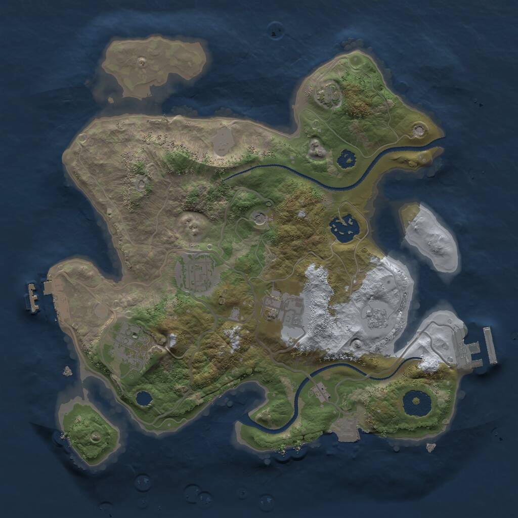 Rust Map: Procedural Map, Size: 2800, Seed: 4, 10 Monuments