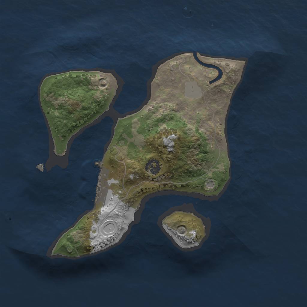 Rust Map: Procedural Map, Size: 2000, Seed: 1146951239, 6 Monuments