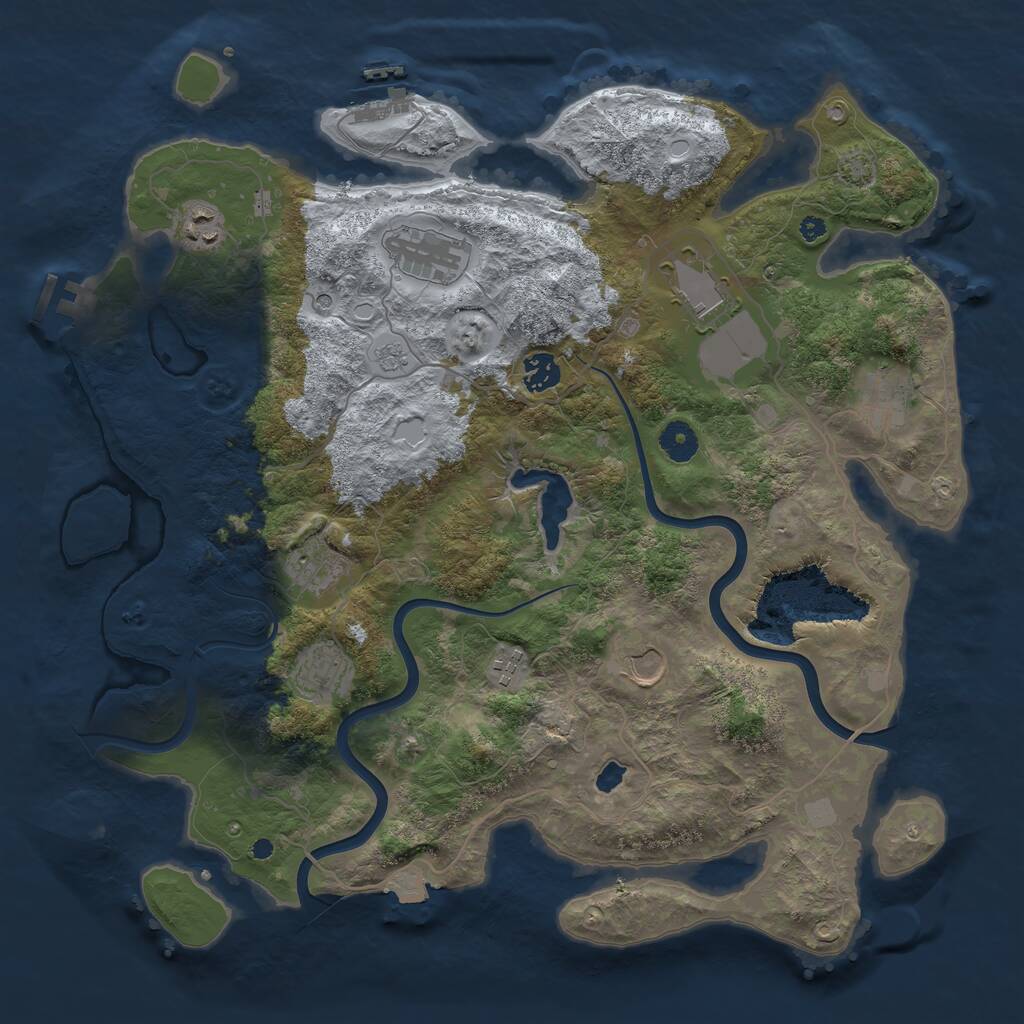 Rust Map: Procedural Map, Size: 4000, Seed: 1749430811, 15 Monuments