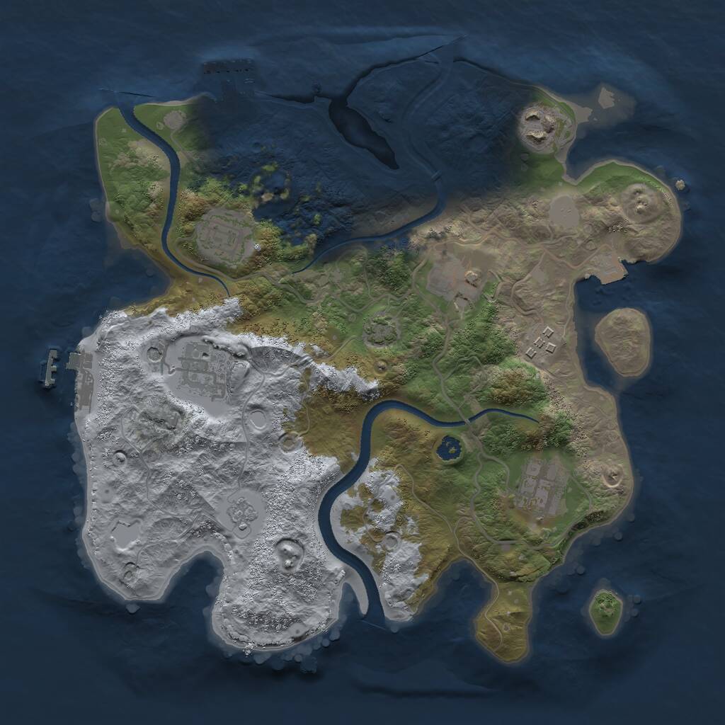 Rust Map: Procedural Map, Size: 3000, Seed: 314794, 12 Monuments