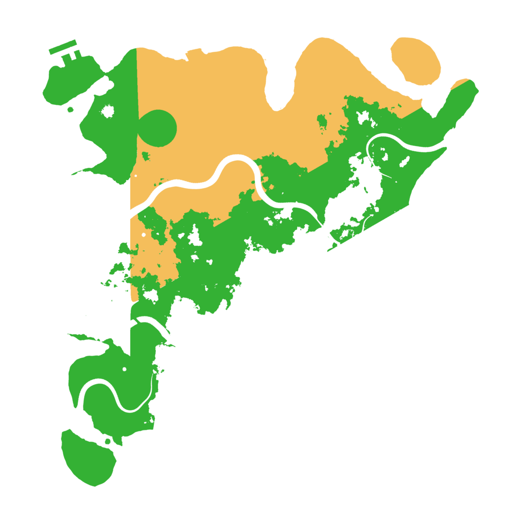 Biome Rust Map: Procedural Map, Size: 3700, Seed: 9