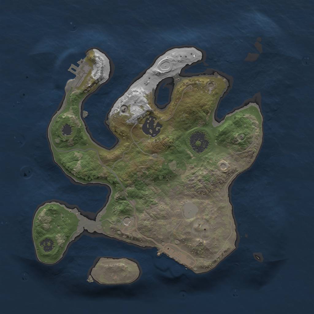 Rust Map: Procedural Map, Size: 2400, Seed: 5426, 9 Monuments