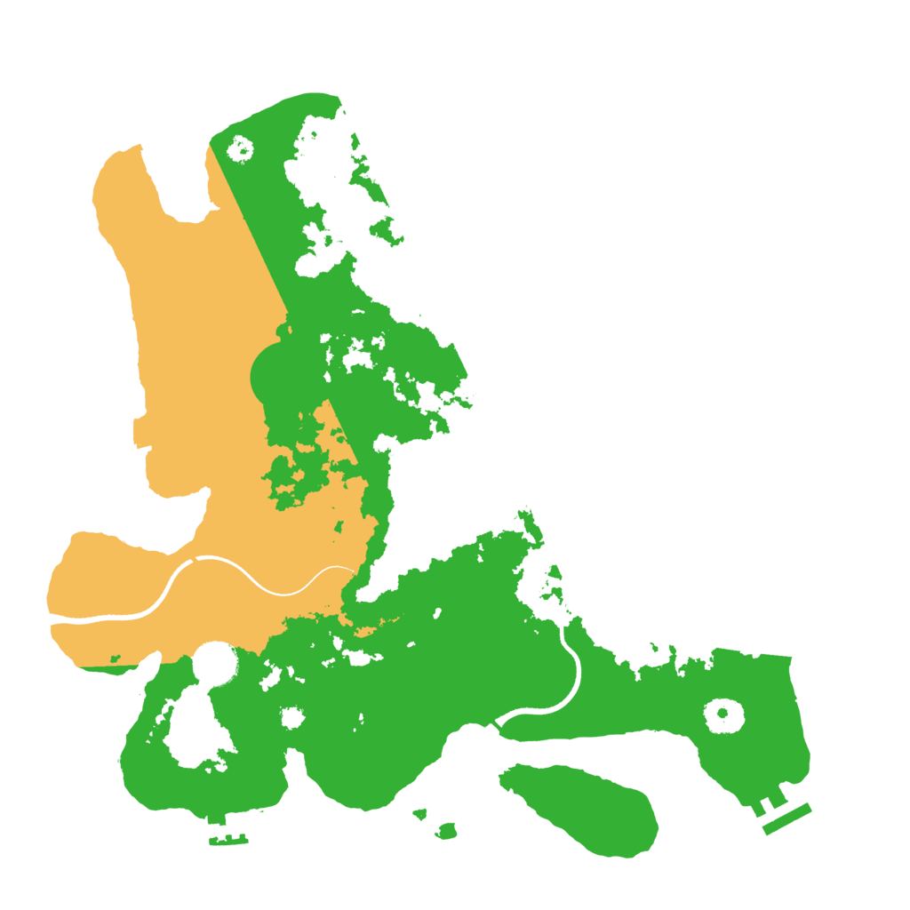 Biome Rust Map: Procedural Map, Size: 3550, Seed: 58811