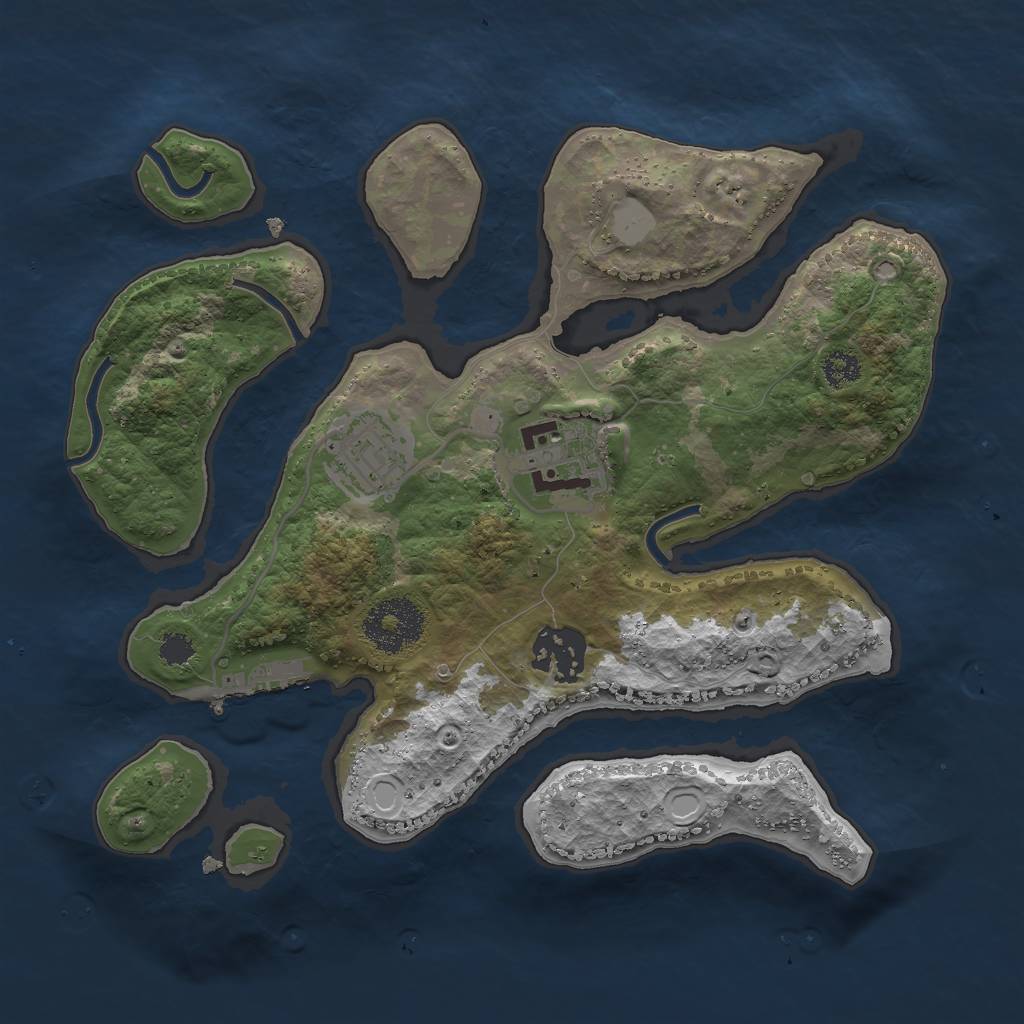 Rust Map: Procedural Map, Size: 2690, Seed: 123823, 9 Monuments