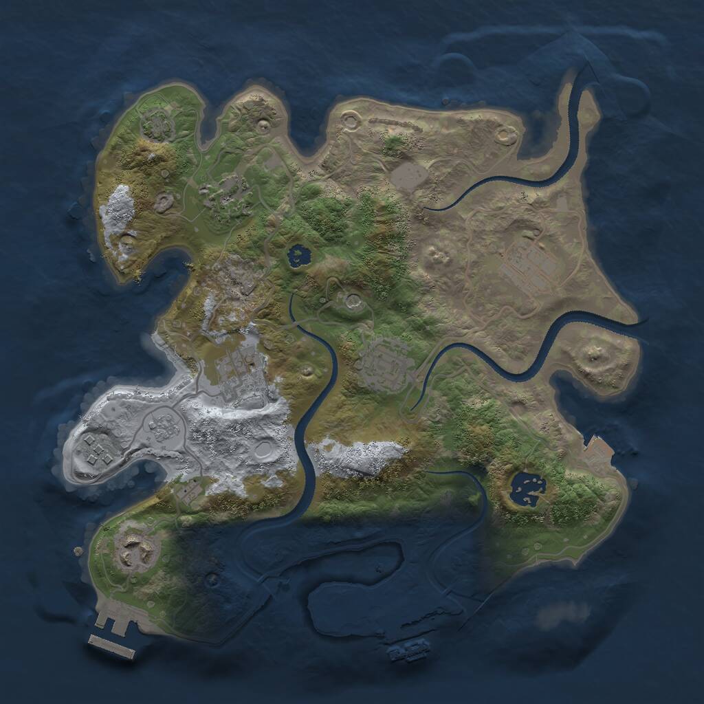 Rust Map: Procedural Map, Size: 3000, Seed: 197295188, 13 Monuments