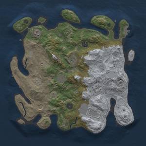 Thumbnail Rust Map: Procedural Map, Size: 3500, Seed: 1586751081, 15 Monuments