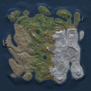 Thumbnail Rust Map: Procedural Map, Size: 3500, Seed: 1586751081, 12 Monuments