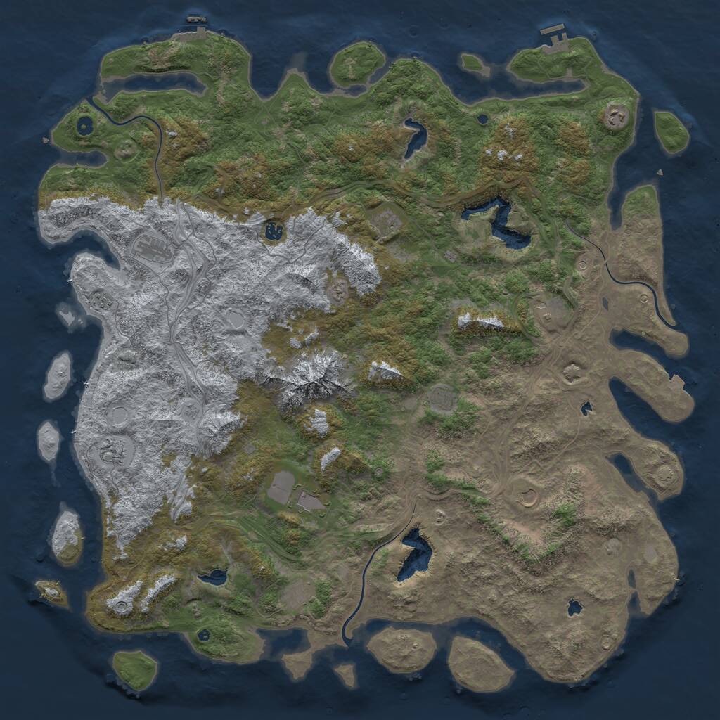 Rust Map: Procedural Map, Size: 6000, Seed: 17638592, 17 Monuments