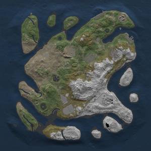 Thumbnail Rust Map: Procedural Map, Size: 3500, Seed: 1373008284, 15 Monuments