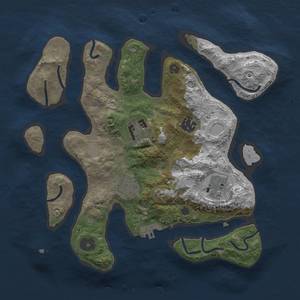 Thumbnail Rust Map: Procedural Map, Size: 3000, Seed: 861075, 11 Monuments