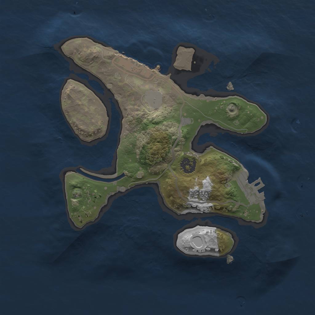 Rust Map: Procedural Map, Size: 2000, Seed: 6979, 7 Monuments