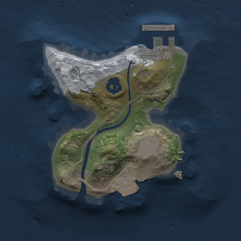 Rust Map: Procedural Map, Size: 1500, Seed: 2021, 2 Monuments