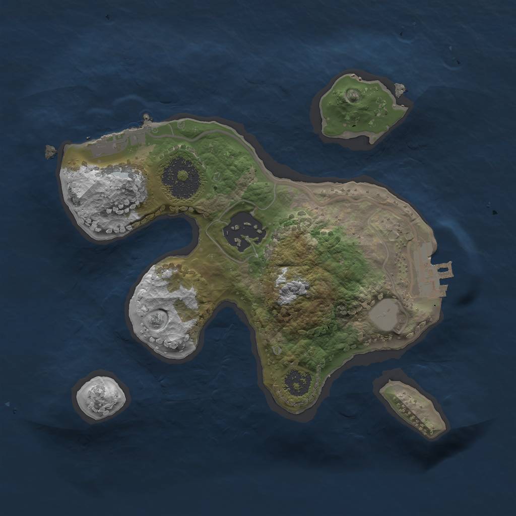 Rust Map: Procedural Map, Size: 2000, Seed: 51560, 8 Monuments