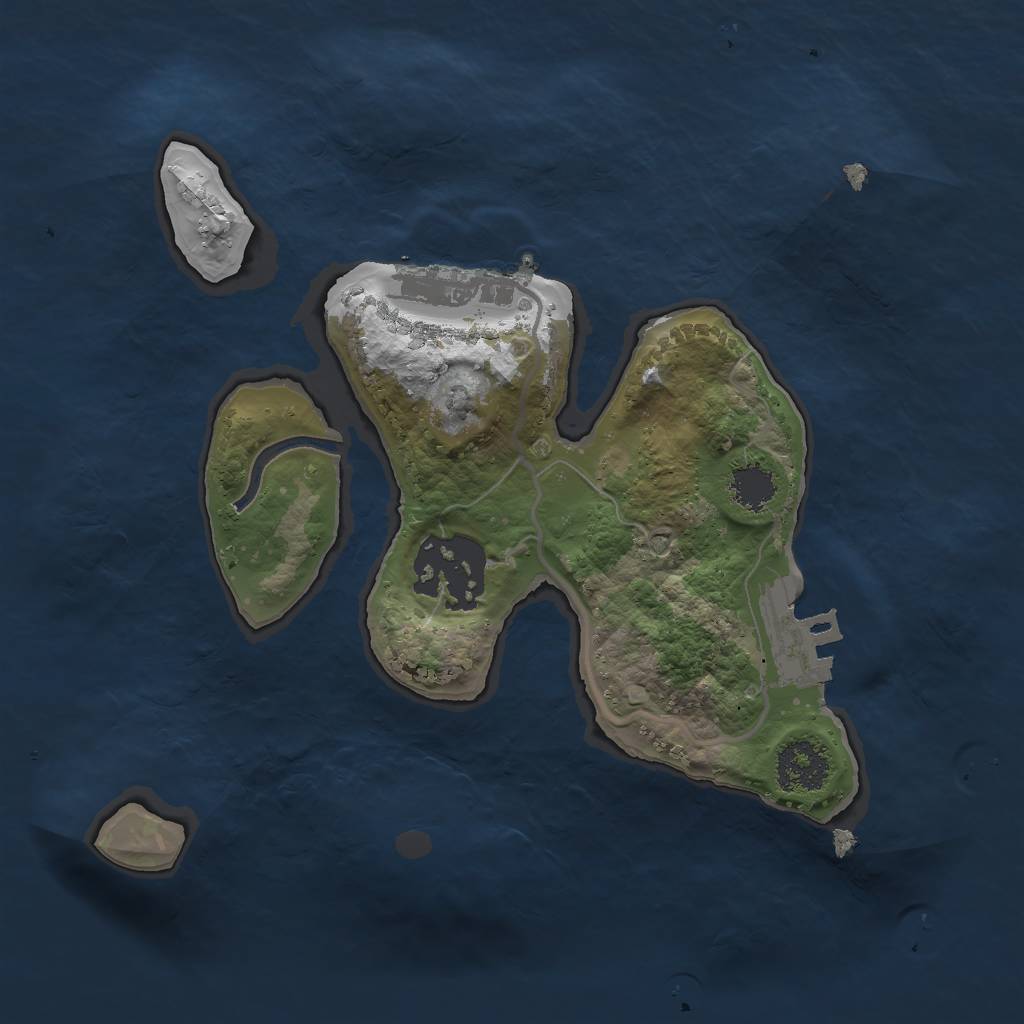 Rust Map: Procedural Map, Size: 2000, Seed: 4527527, 8 Monuments