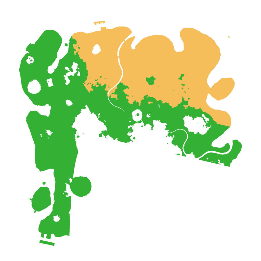 Biome Rust Map: Procedural Map, Size: 3500, Seed: 32271664