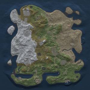 Thumbnail Rust Map: Procedural Map, Size: 3850, Seed: 1070101201, 18 Monuments