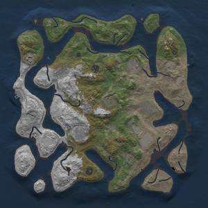 Thumbnail Rust Map: Procedural Map, Size: 3950, Seed: 189921341, 18 Monuments