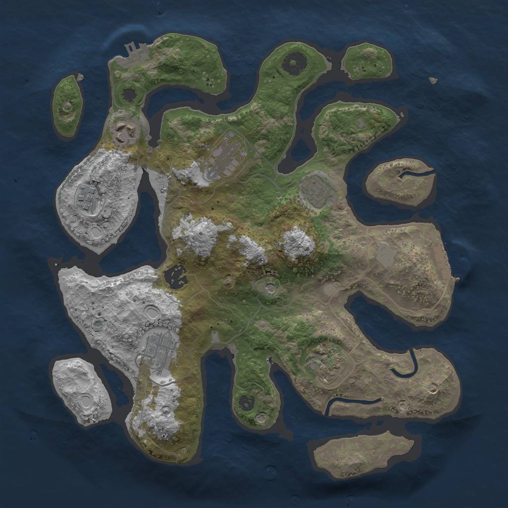 Rust Map: Procedural Map, Size: 3250, Seed: 56689, 15 Monuments