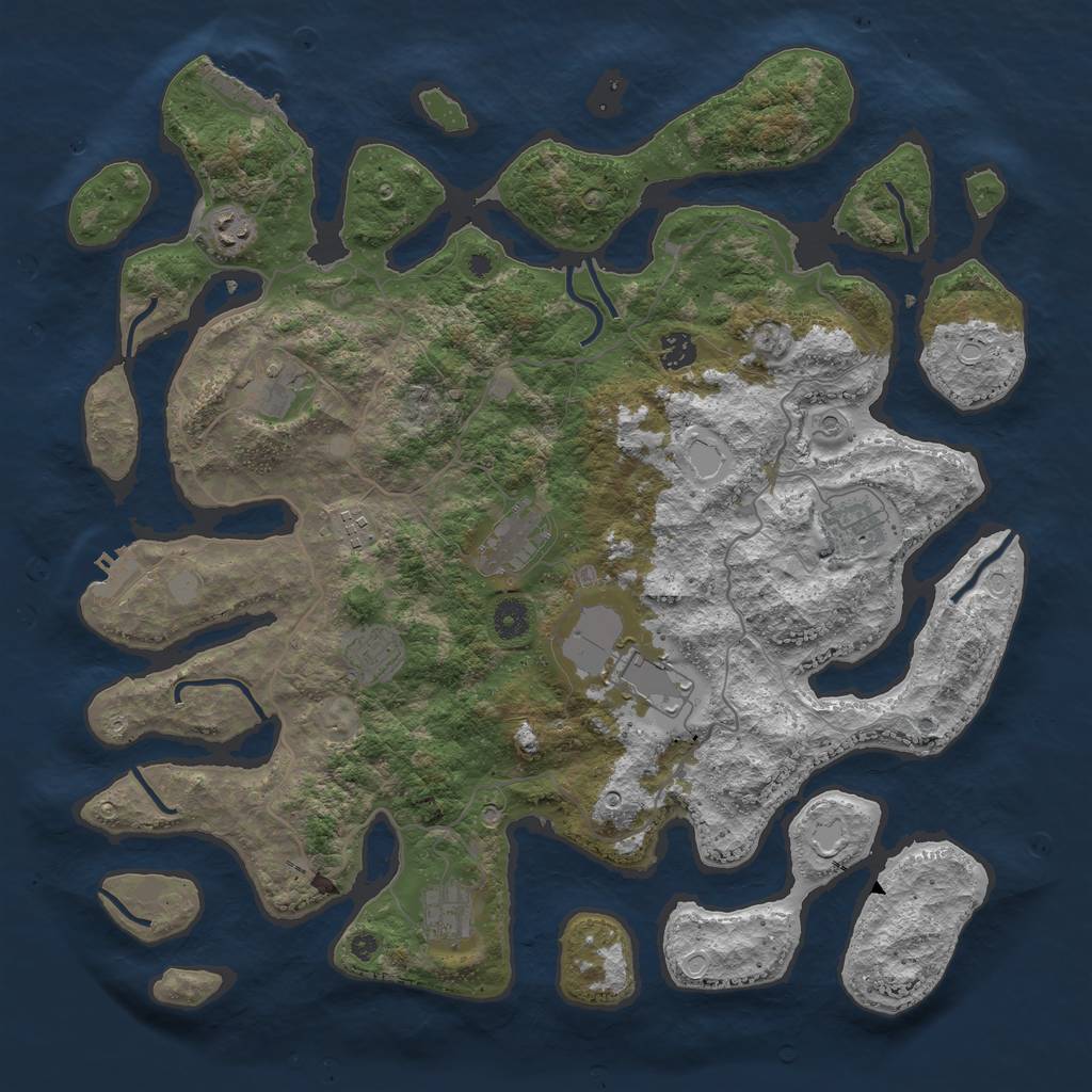 Rust Map: Procedural Map, Size: 4250, Seed: 172, 17 Monuments