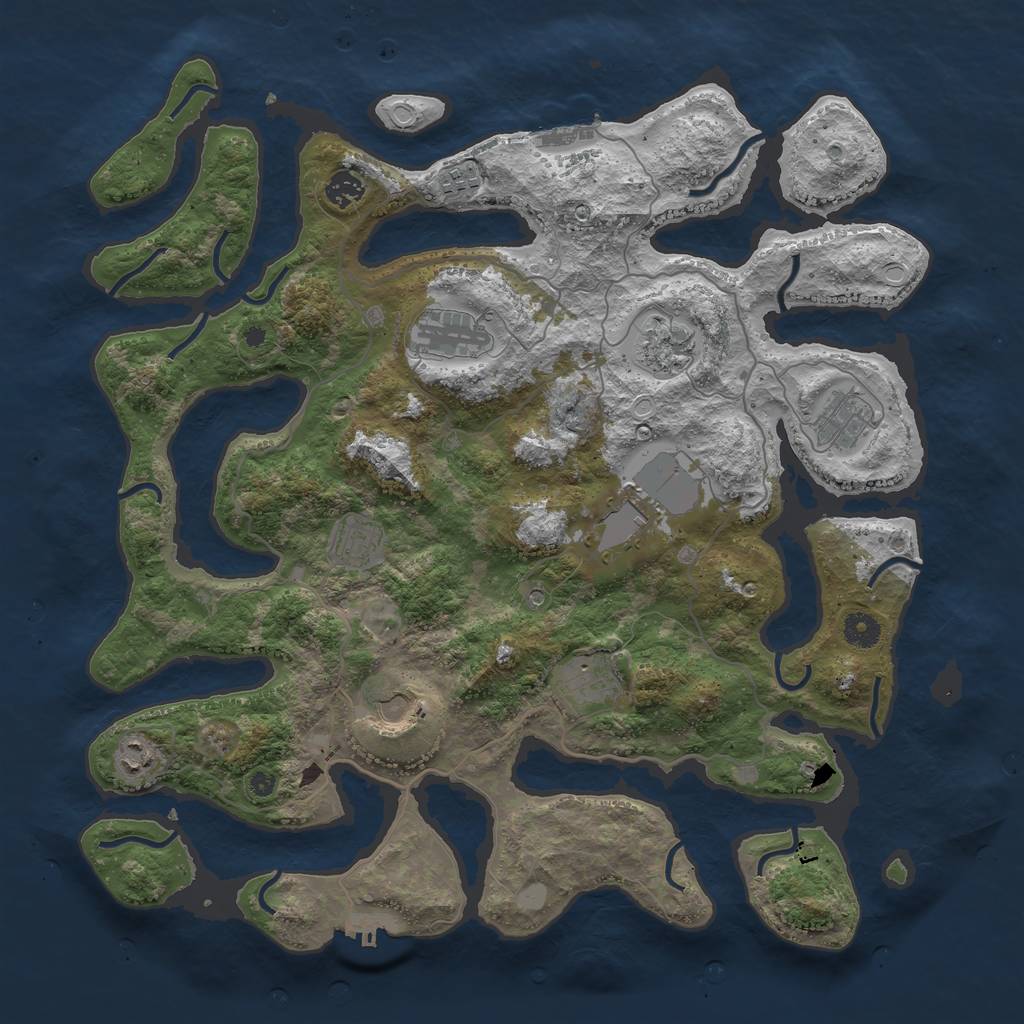 Rust Map: Procedural Map, Size: 4250, Seed: 5577, 18 Monuments