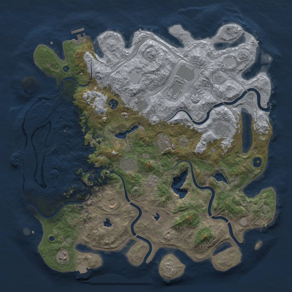 Rust Map: Procedural Map, Size: 4500, Seed: 66004, 15 Monuments