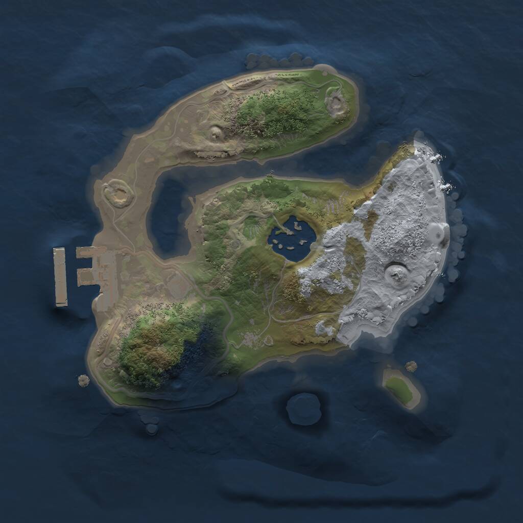 Rust Map: Procedural Map, Size: 1800, Seed: 1800, 3 Monuments