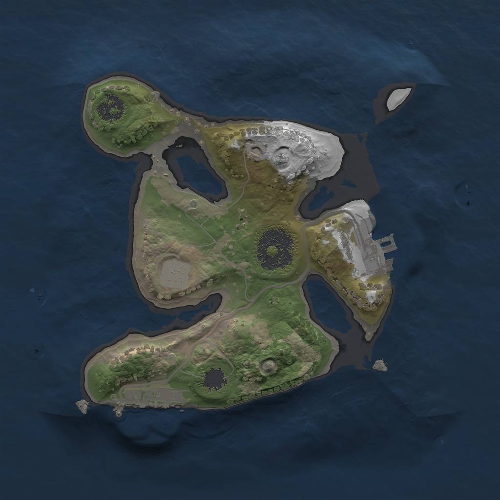 Rust Map: Procedural Map, Size: 1900, Seed: 5000, 7 Monuments