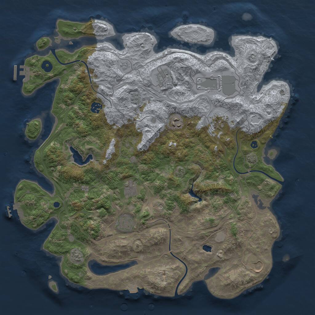 Rust Map: Procedural Map, Size: 4250, Seed: 31550, 15 Monuments