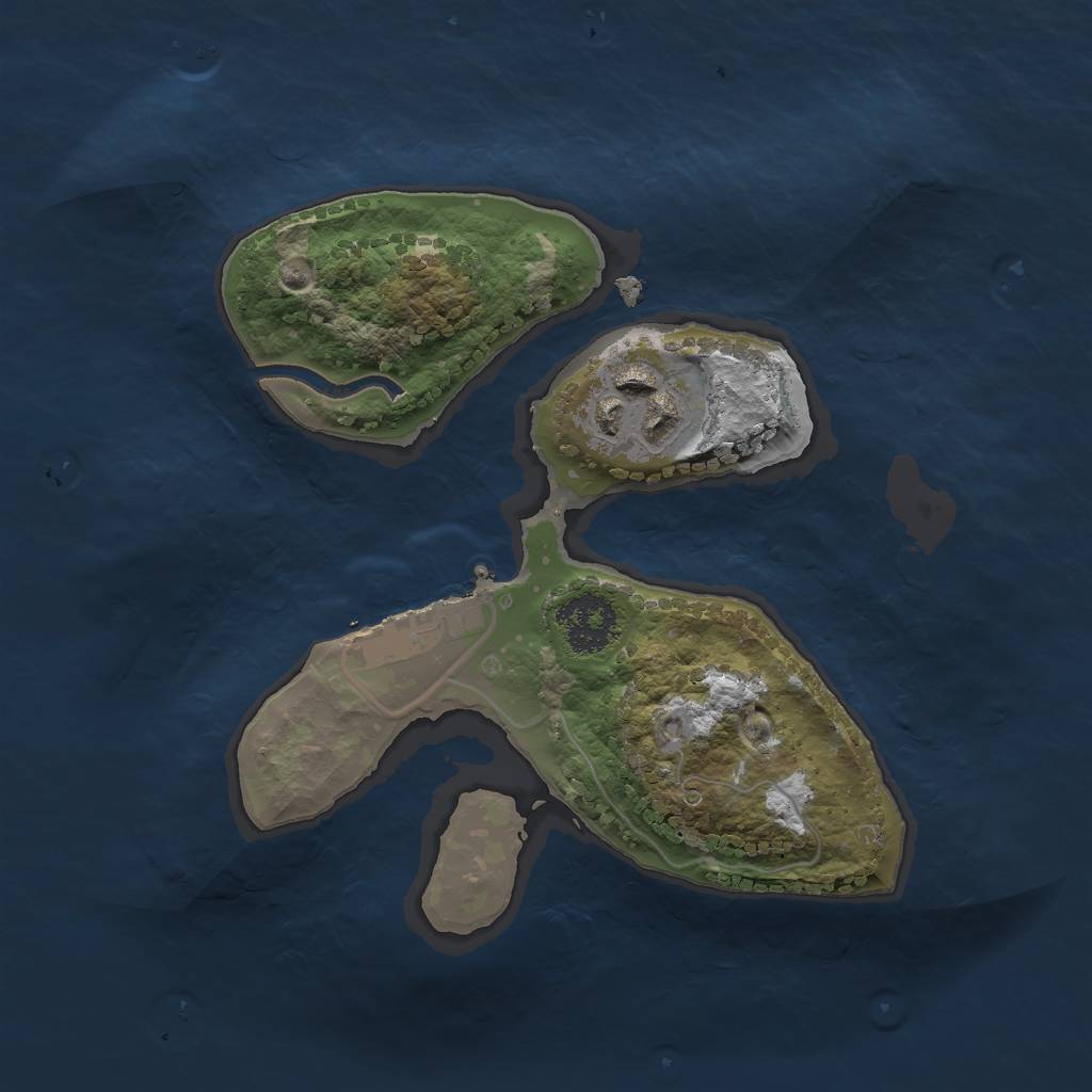 Rust Map: Procedural Map, Size: 1900, Seed: 34425, 7 Monuments