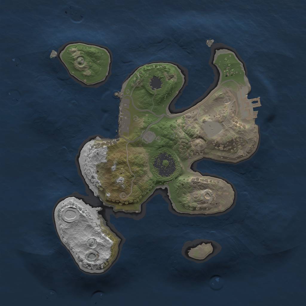 Rust Map: Procedural Map, Size: 2000, Seed: 2030275787, 7 Monuments