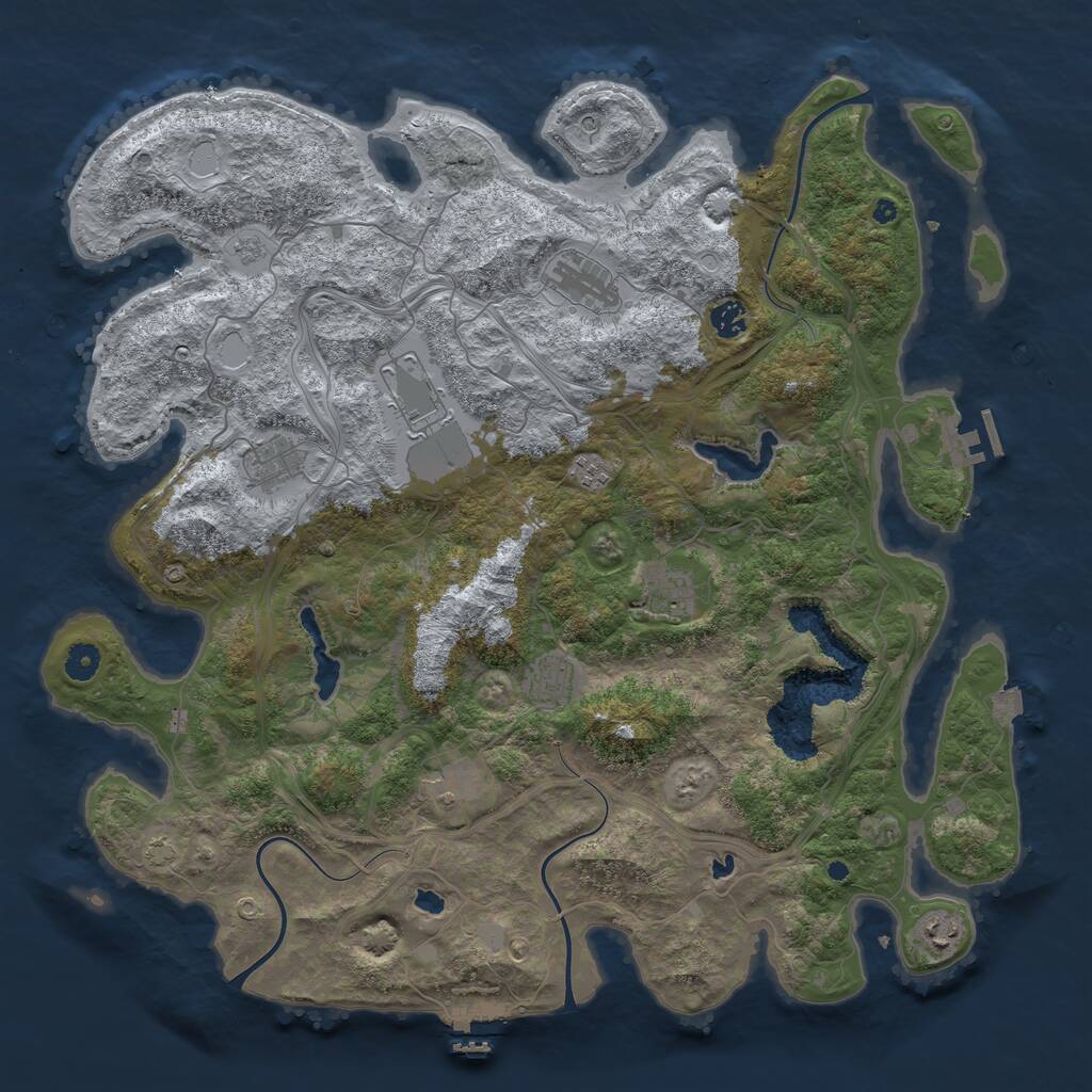 Rust Map: Procedural Map, Size: 4500, Seed: 9572960, 15 Monuments