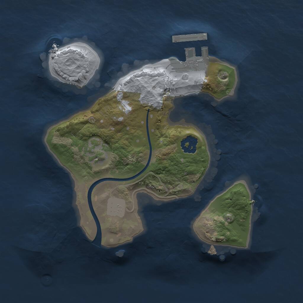 Rust Map: Procedural Map, Size: 1750, Seed: 1118551234, 2 Monuments