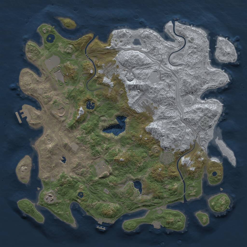 Rust Map: Procedural Map, Size: 4250, Seed: 167227858, 15 Monuments
