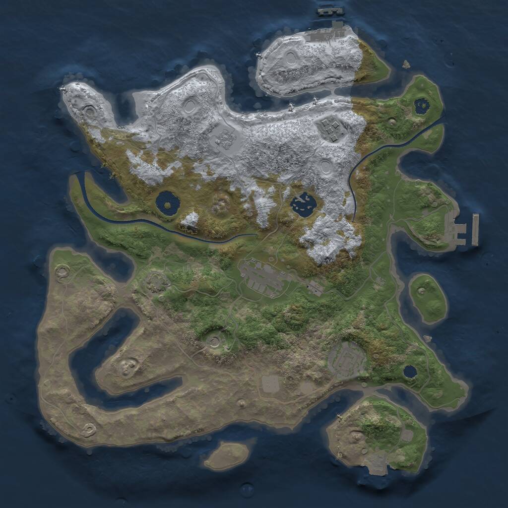 Rust Map: Procedural Map, Size: 3200, Seed: 150, 10 Monuments