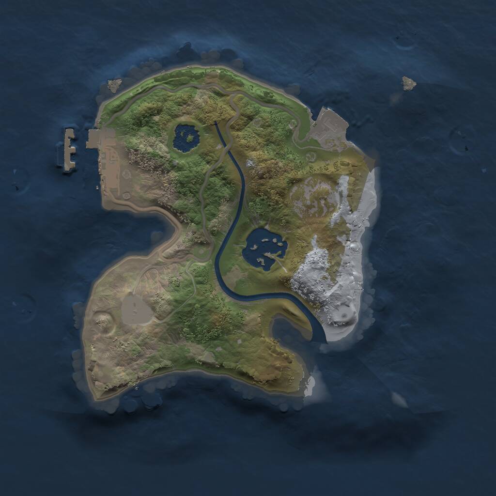 Rust Map: Procedural Map, Size: 1800, Seed: 288, 3 Monuments