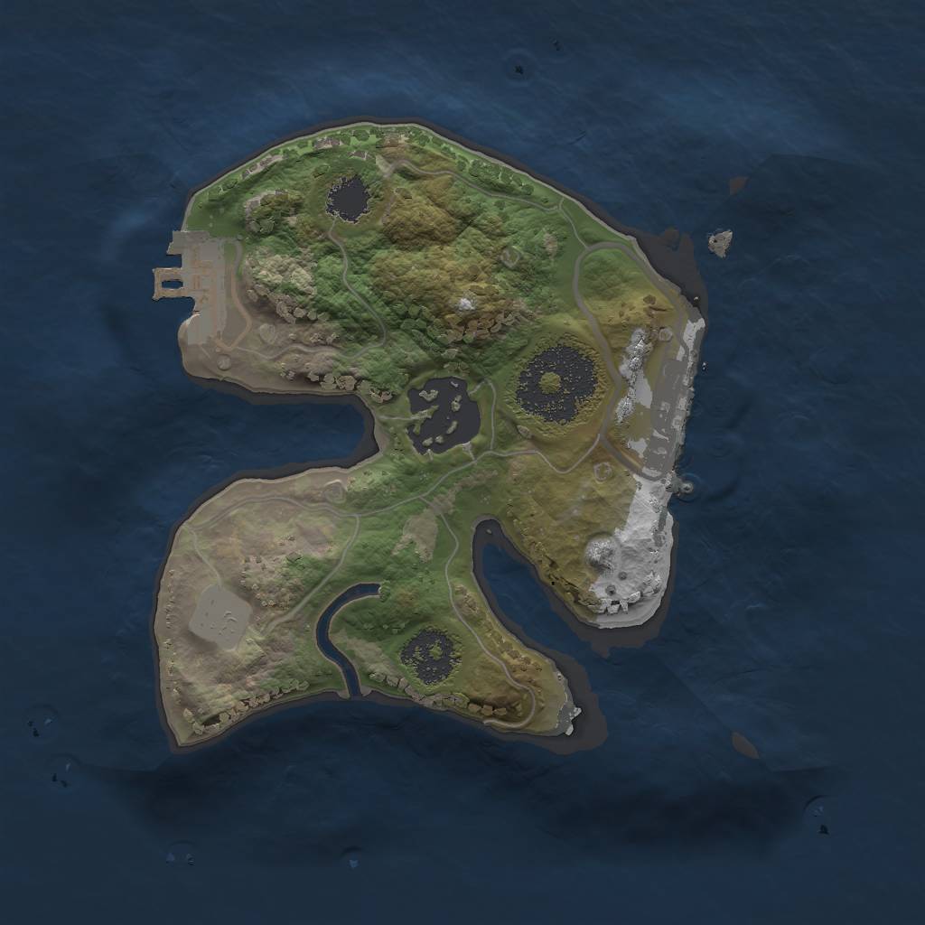 Rust Map: Procedural Map, Size: 1800, Seed: 288, 8 Monuments