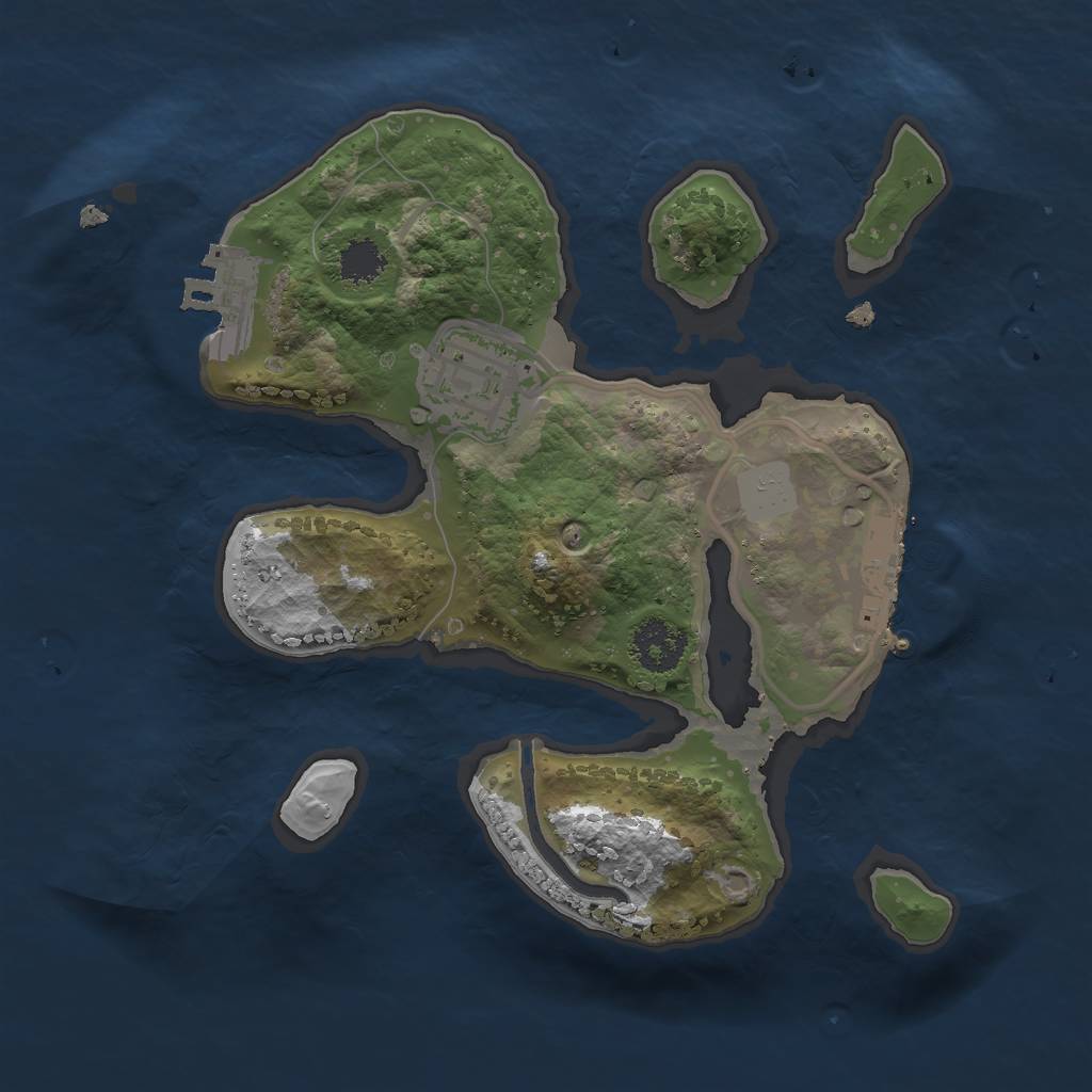 Rust Map: Procedural Map, Size: 2100, Seed: 1755, 8 Monuments