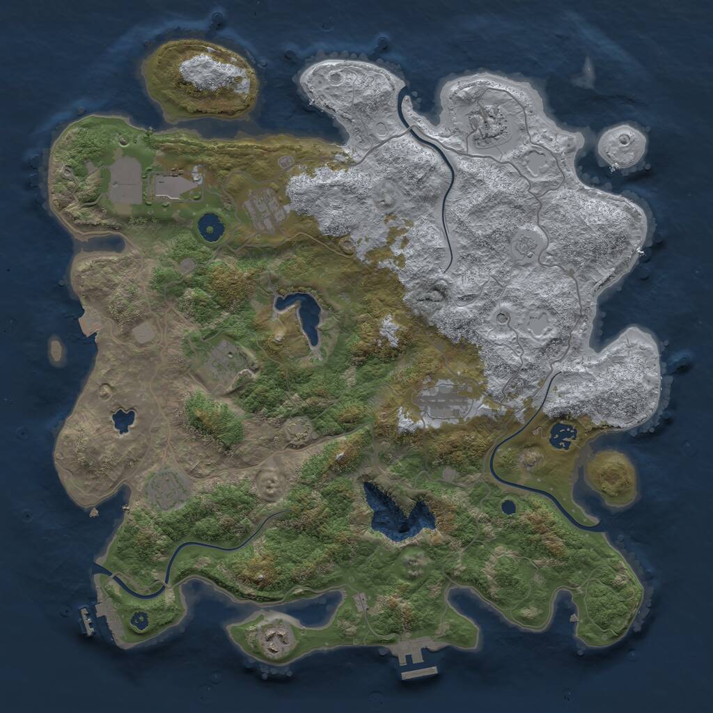 Rust Map: Procedural Map, Size: 4015, Seed: 320421896, 14 Monuments