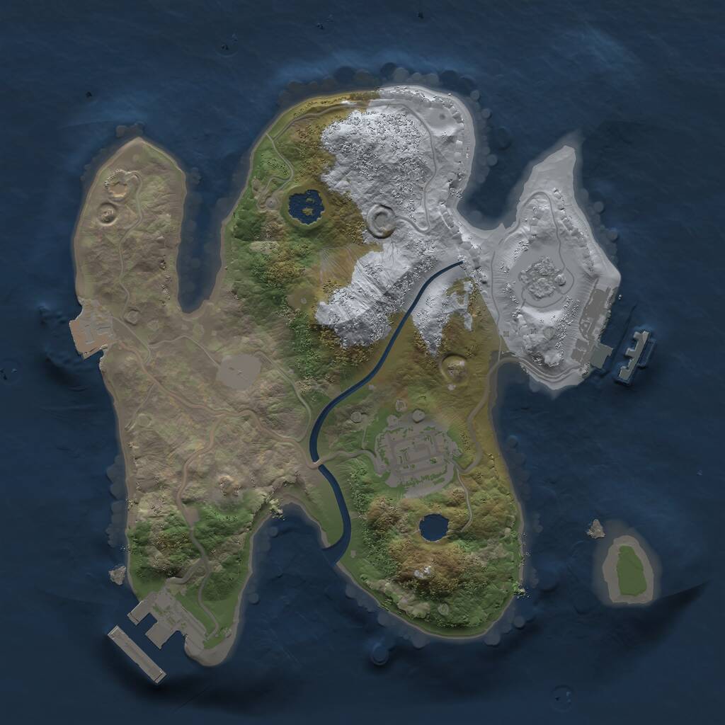 Rust Map: Procedural Map, Size: 2100, Seed: 217, 5 Monuments