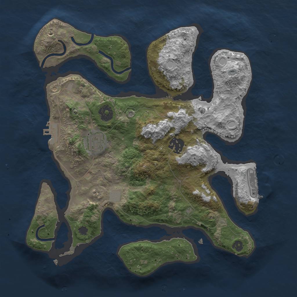 Rust Map: Procedural Map, Size: 2900, Seed: 3084, 9 Monuments