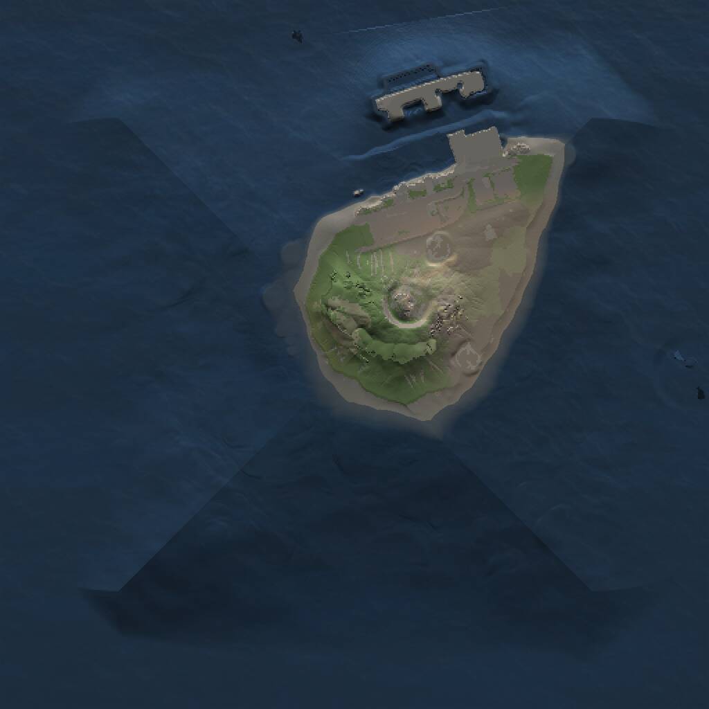 Rust Map: Procedural Map, Size: 1000, Seed: 6598, 2 Monuments