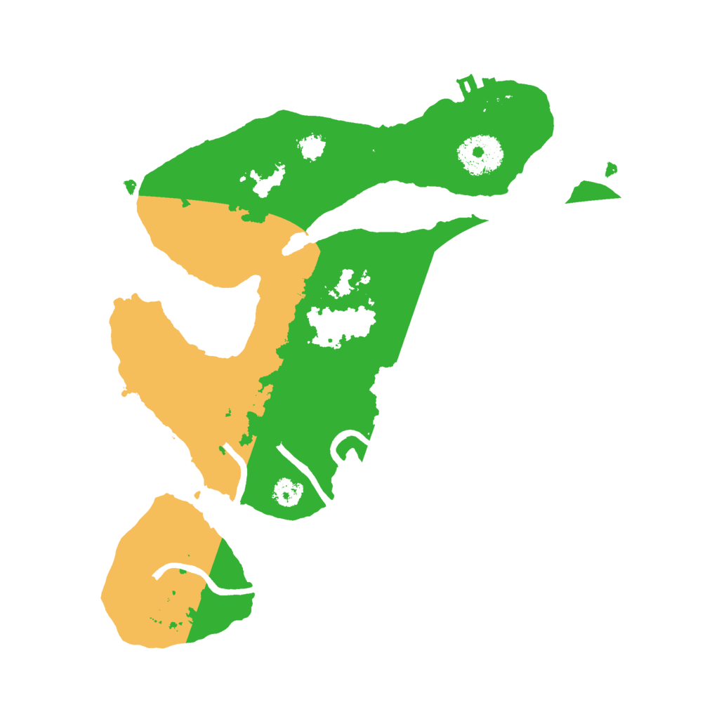 Biome Rust Map: Procedural Map, Size: 2600, Seed: 2016