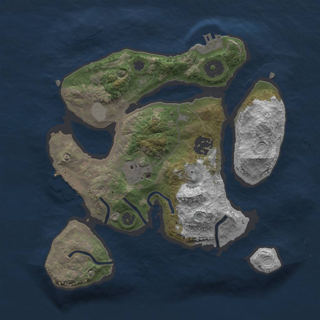 Rust Map: Procedural Map, Size: 2600, Seed: 2016, 9 Monuments