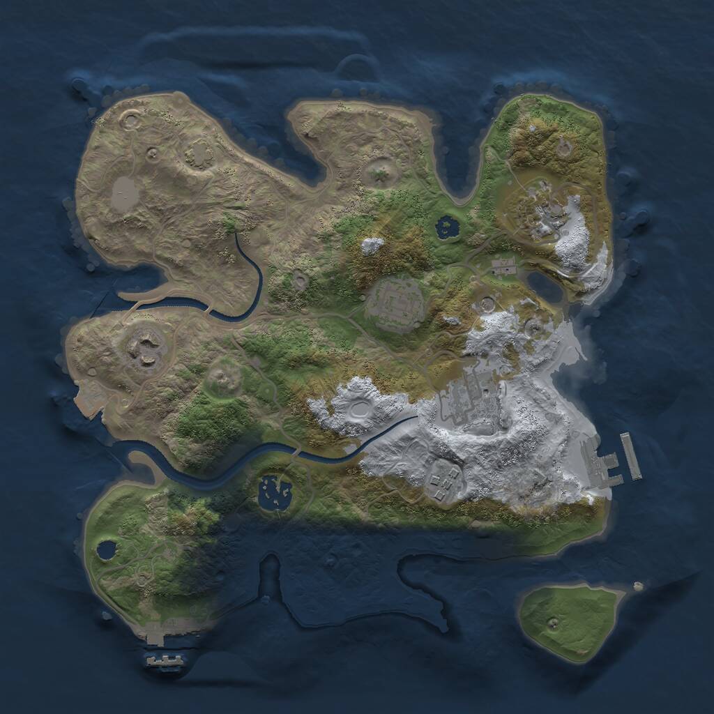 Rust Map: Procedural Map, Size: 3000, Seed: 43234234, 11 Monuments